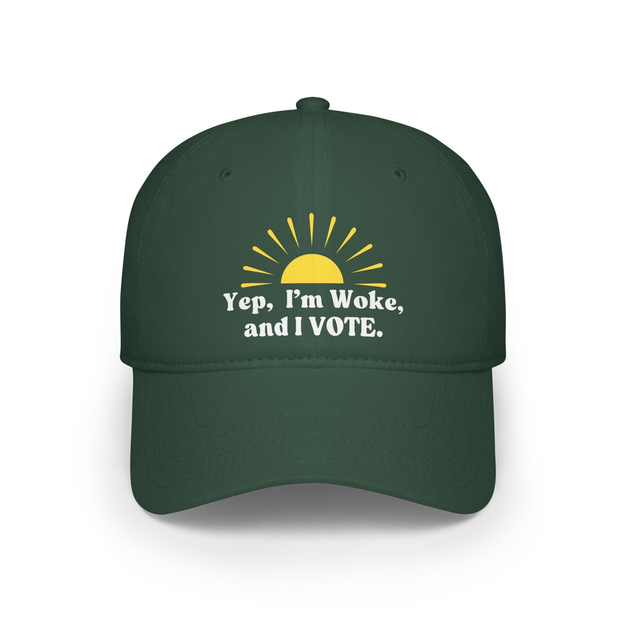 Yep, I'm Woke and I  Vote   Low Profile Baseball Cap