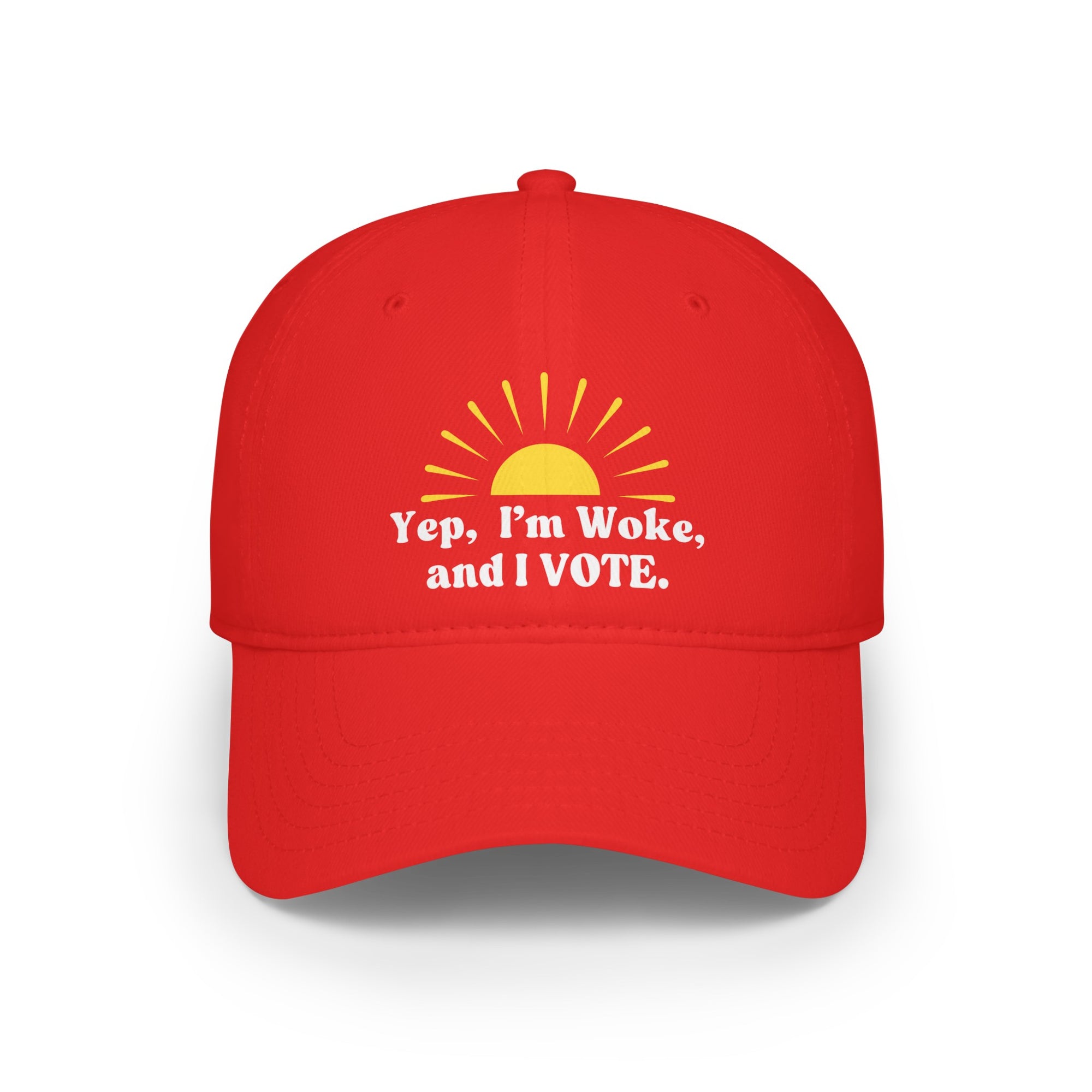 Yep, I'm Woke and I  Vote   Low Profile Baseball Cap