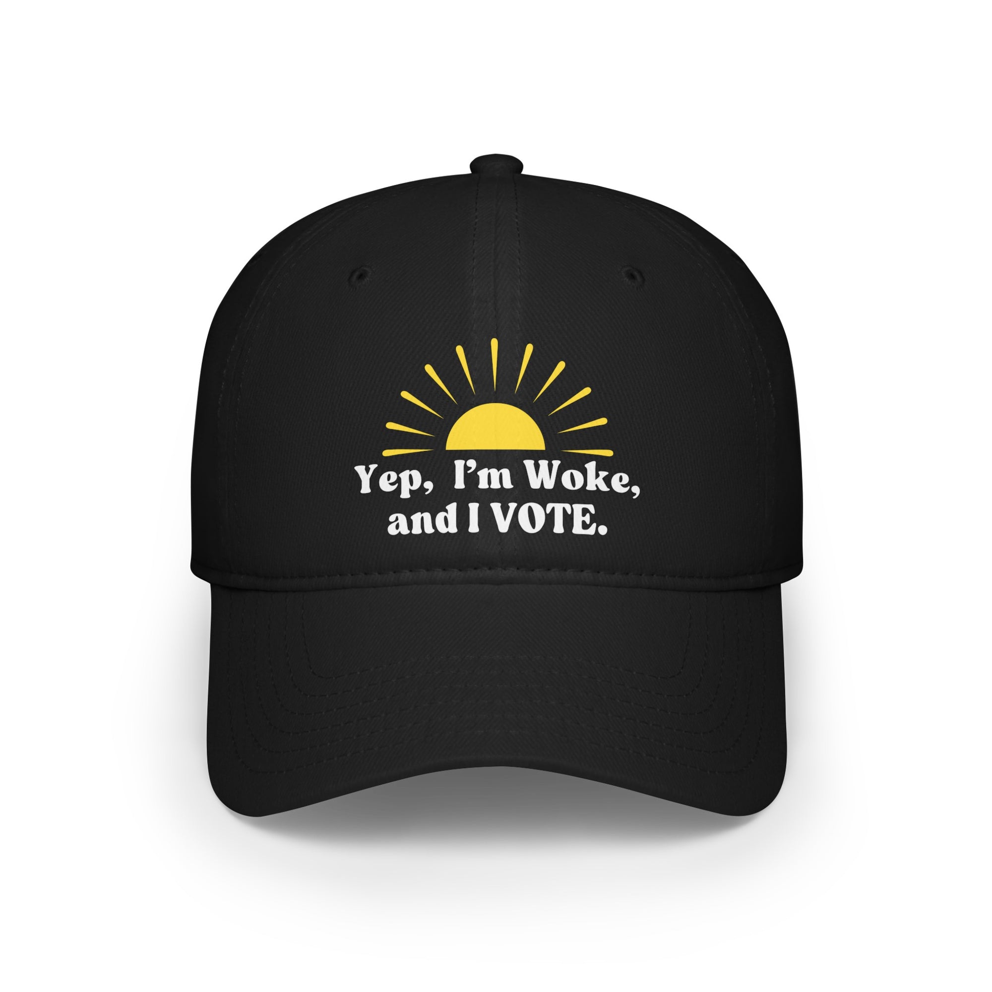 Yep, I'm Woke and I  Vote   Low Profile Baseball Cap