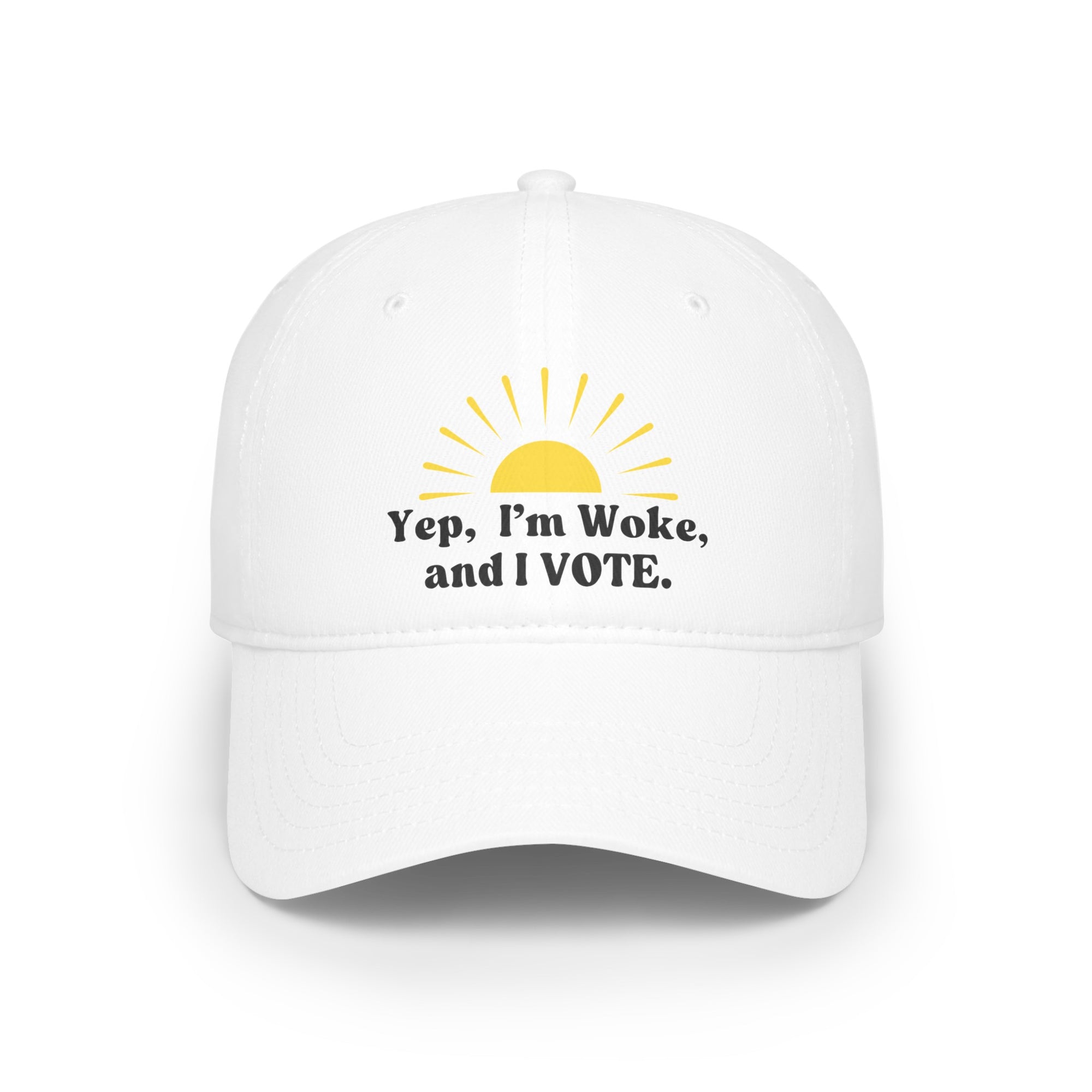 Yep, I'm Woke and I  Vote   Low Profile Baseball Cap